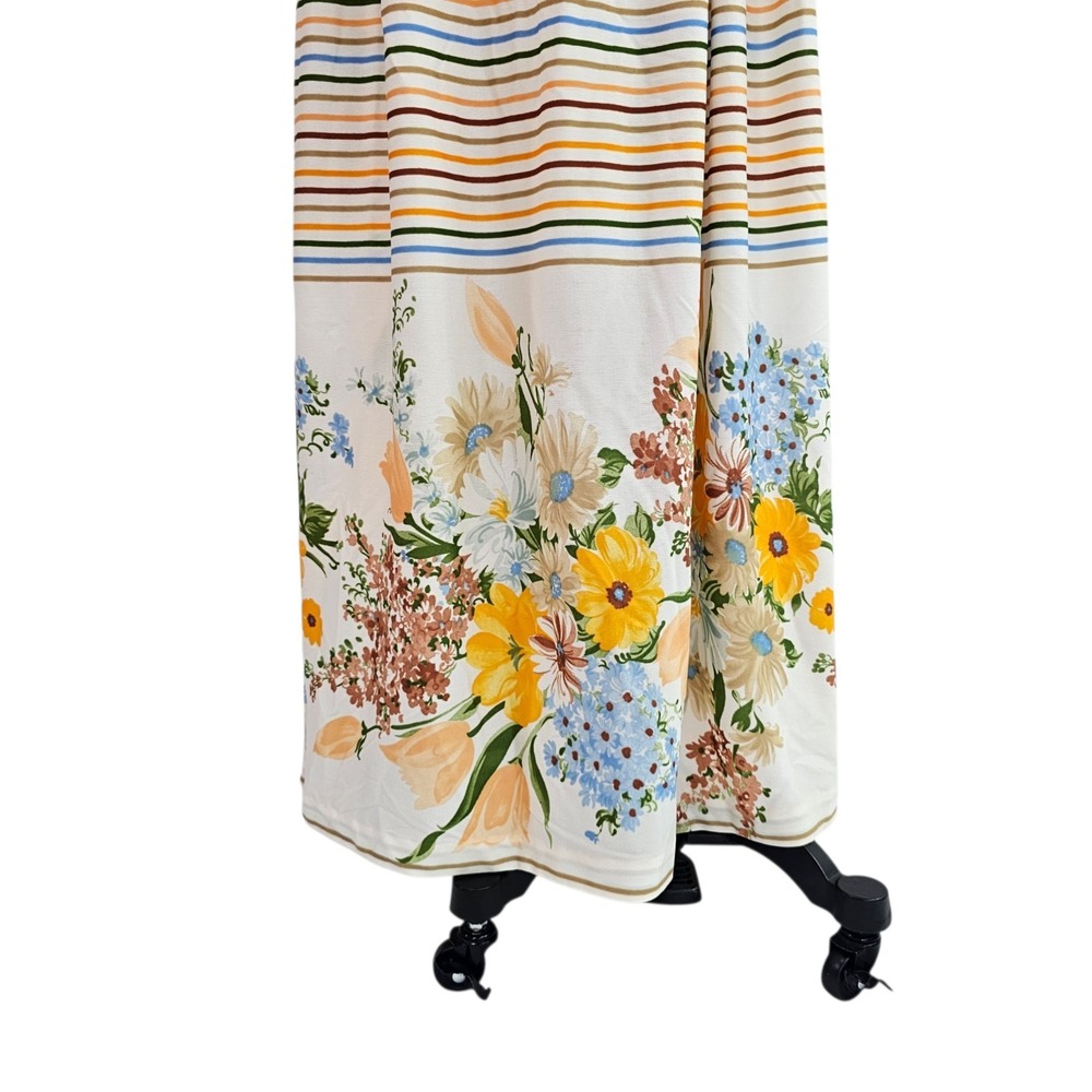 Vintage 1970s Dress Neiman Marcus Maxi Floor Length Striped Dolman Sleeve - Picture 3 of 16